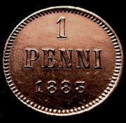 Редкая,  медная монета 1 пенни 1833 года.