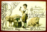 Редкая открытка.«С днем Рождения!»1903 год.